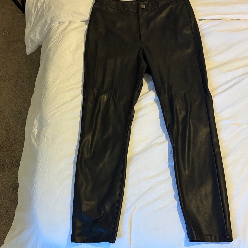 Topshop Black Leather Pants